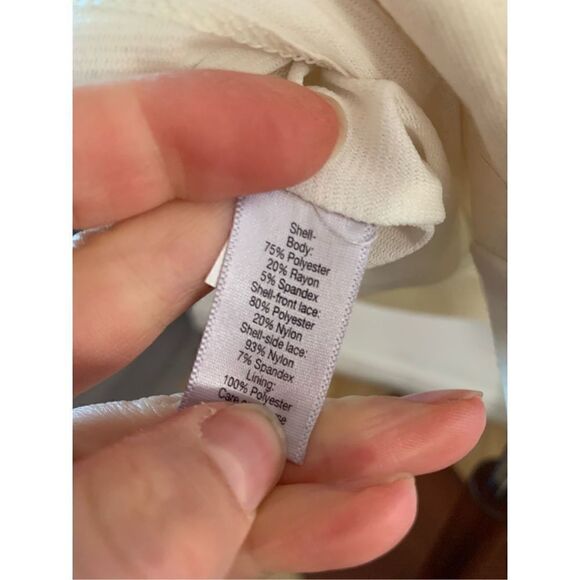 JLo Jennifer López white and black lace dress size 10 - Picture 6 of 6